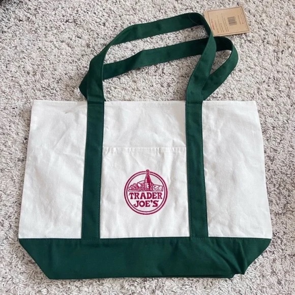 Trader Joe'S Handbags - Limited Edition NWT Large Green Trader Joe's TOTE